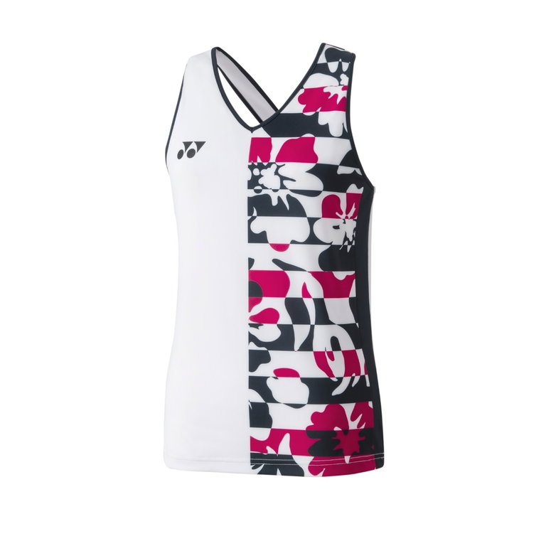 Yonex Badminton-Tank Top V-Neck Tournament weiss Damen